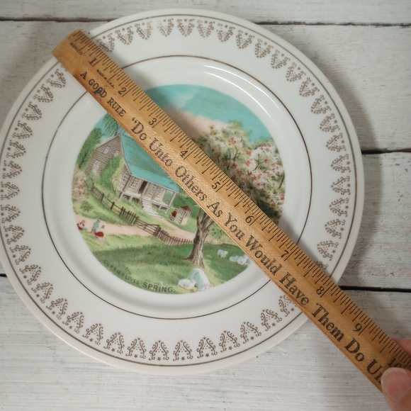 Set of 2 Currier & Ives Collectible Seasons Decorative Plates Spring and Summer - Picture 12 of 12